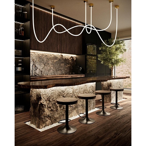 Lampa wisząca LASSO 400 Smart złota - Moosee